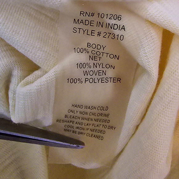 Soft Surroundings Beautiful Yellow Ribbon Design Women Blouse Lg - Picture 6 of 6